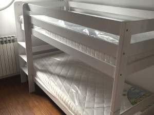 Krevet na sprat bijeli puno drvo! (Natur boja 515 KM!)