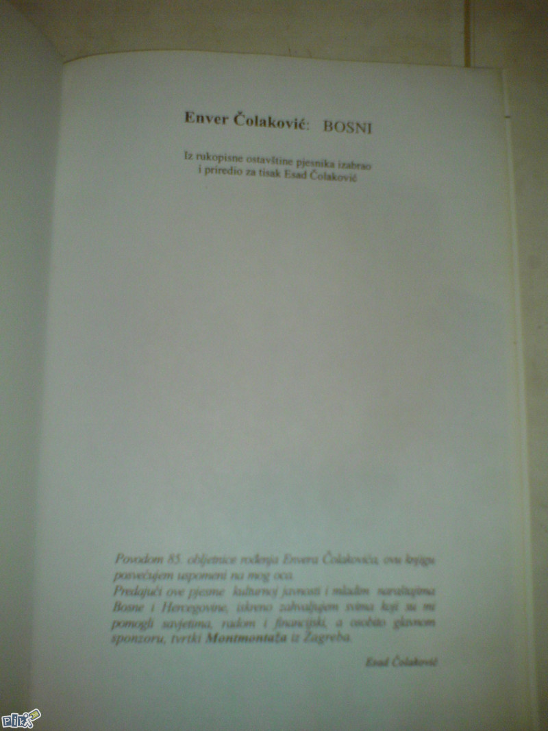 knjige, Enver Čolaković: BOSNI