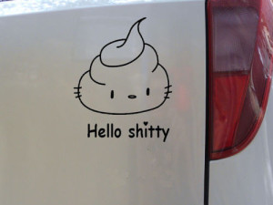 Auto naljepnica HELLO KITTY