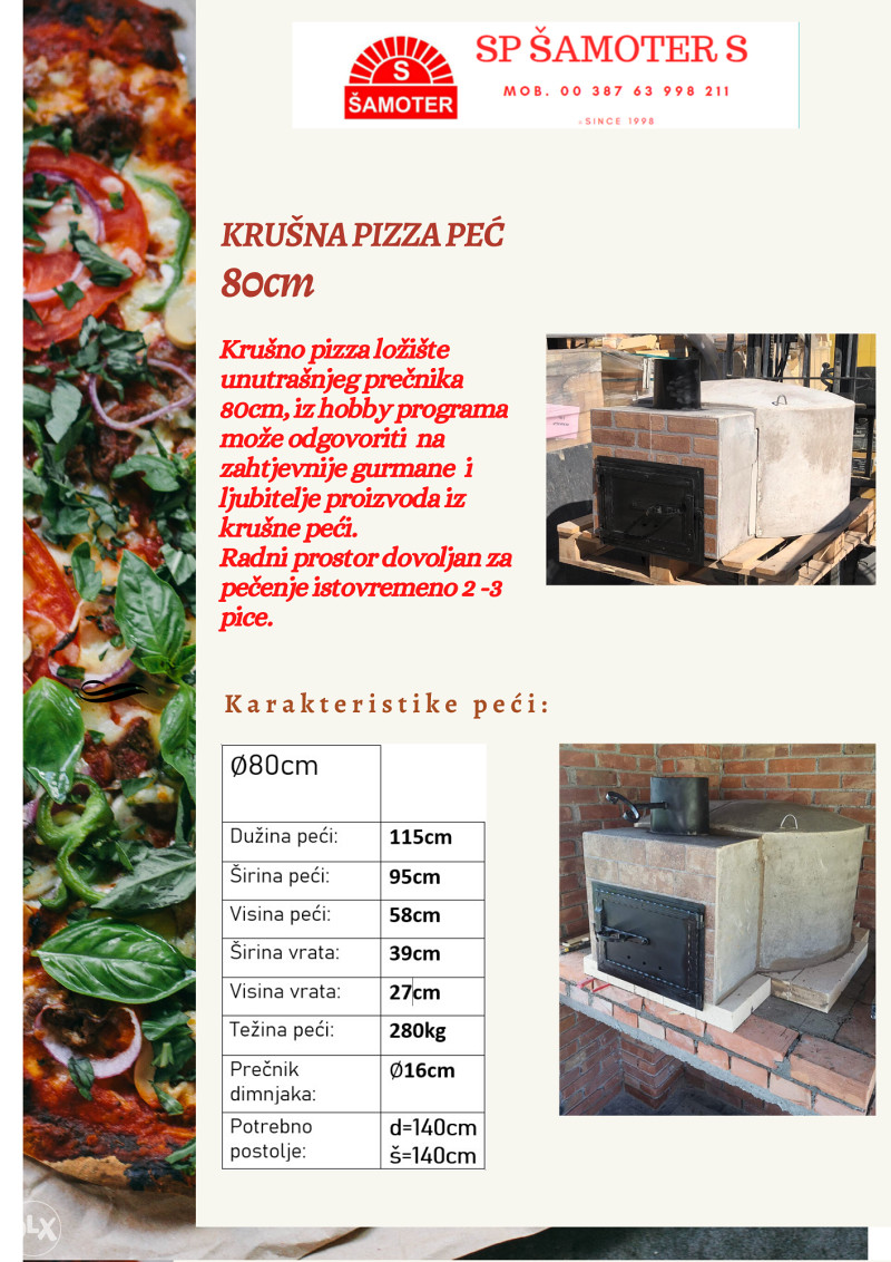 Pizza Pica pec - krusna pec na drva