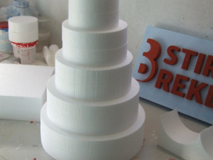 Izrada lazna torta stiropor krugovi