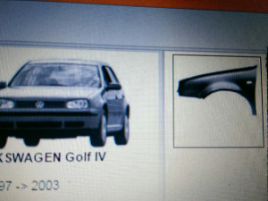 Prednji blatobran golf 4, lijevi - desni novo