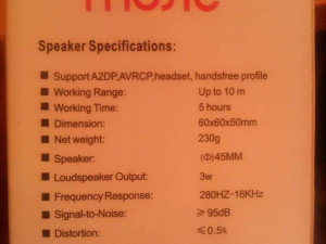 Bluetooth zvucnik USB utor