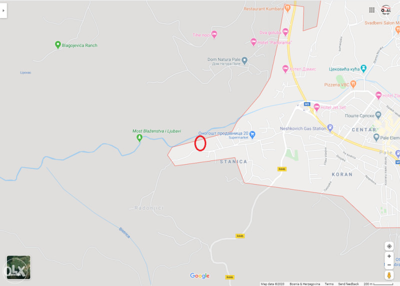 Zemljište zemlja plac 2.5 duluma dunuma 2500 m² Pale VIDI DETALJNO – další