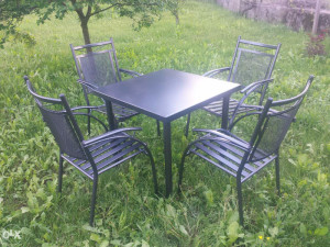 STOL 80x80 I 4 STOLICE, GARNITURA, SET ZA BASTU