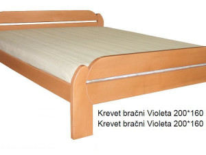 Krevet puno drvo bracni Violeta