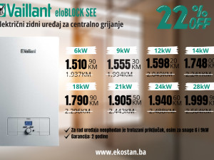 Vaillant el. kotao eloBLOCK SEE 9kW (1.994,00KM-22%)