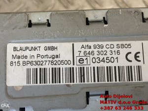 Radio CD jedinica Alfa Romeo 159 2007.
