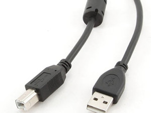 USB 2.0 kabal, CRNI 4.5m, A-B cable ferrite