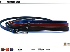 POVODAC KOŽA ZA PSA PSE 1026  - 1CM ŠIRINA - 120CM DUŽ