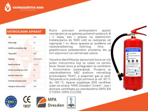 Vatrogasni aparat S6 protupozarni pp aparat pp aparat