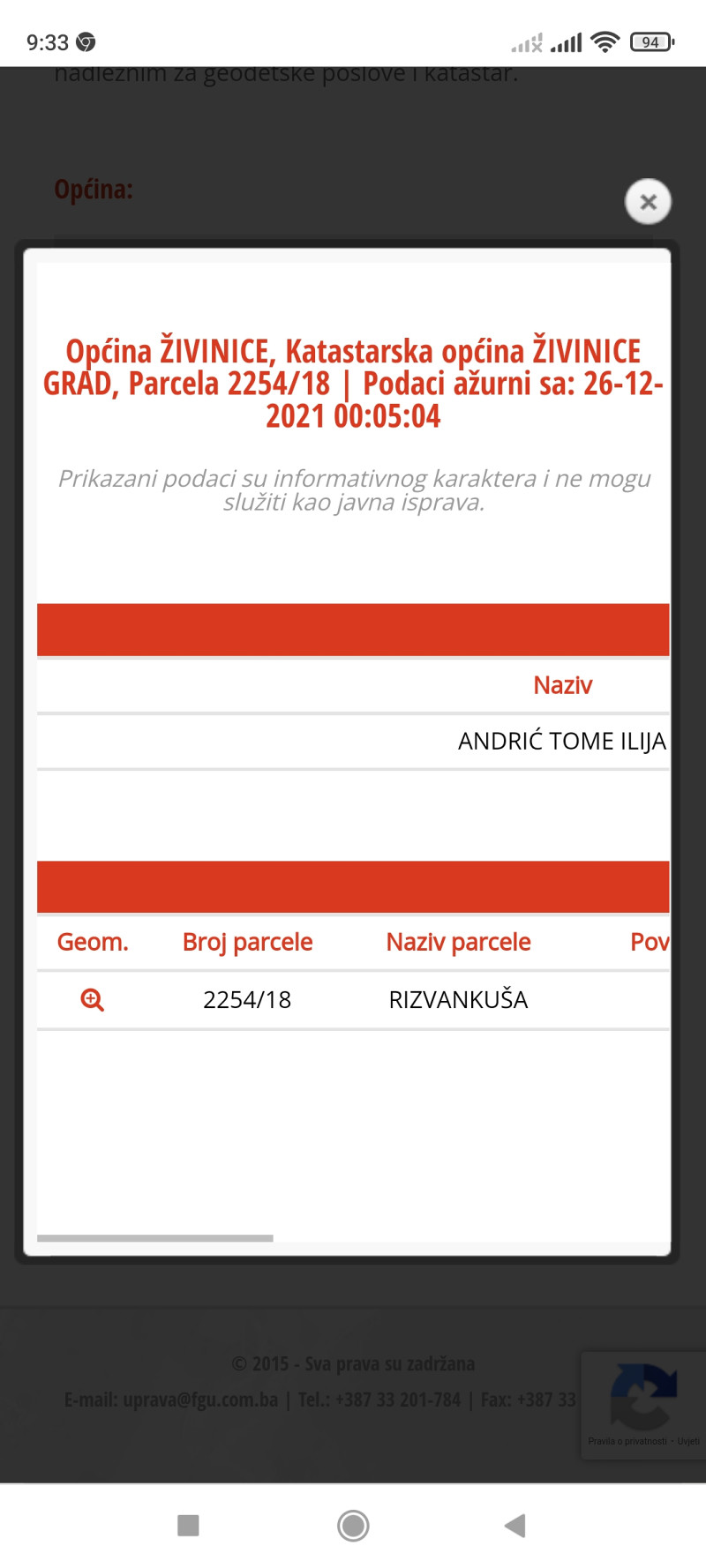 Zemljište plac Lug Živinice / Plac Šarenjak /Plac iza Binga 9