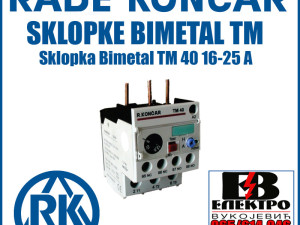 Zaštitna sklopka sklopke Bimetal TM 40 16-25 A