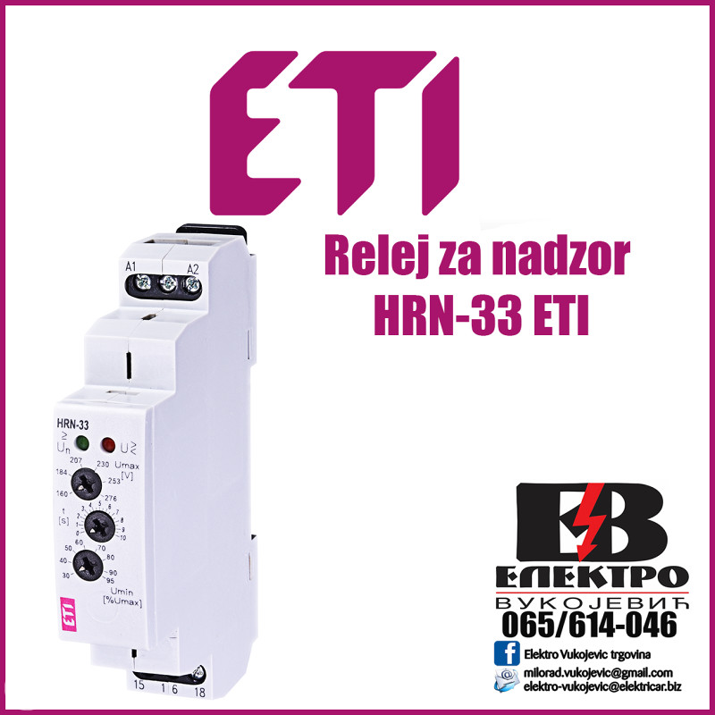 Relej Relei za nadzor HRN-33 ETI