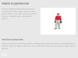 Airblast - odijelo / odijela za pjeskarenje