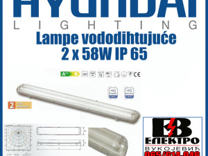 VODODIHTUJUĆA VODOTIJESNA ZA LED CIJEVI 2x58W IP65