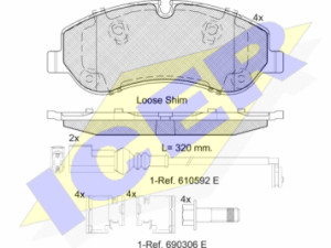 DISK PLOČICE FORD TRANSIT 2012+ GOD