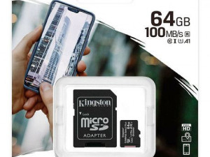 Kingston Micro SD 64GB + ADP 100Mb/s