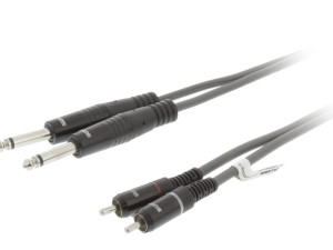 Mikrofonski audio kabal 2x6,3mm/2xrca 3m (18634)