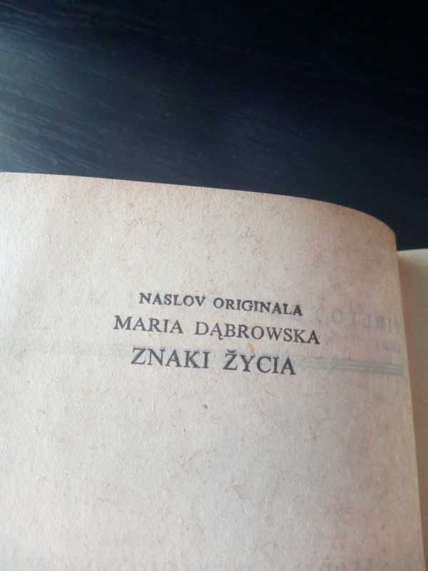 Knjige , Marija Dombrovska / Znaci života