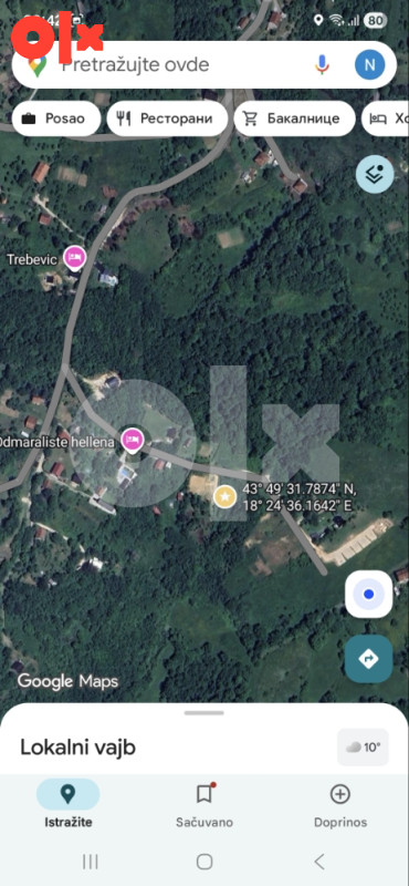Zemlja na prodaju, Lukavica ,Trebevic,Sarajevo
