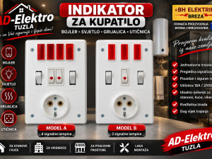 Indikator za kupatilo  bojler/svjetlo/grijalica + uticnica