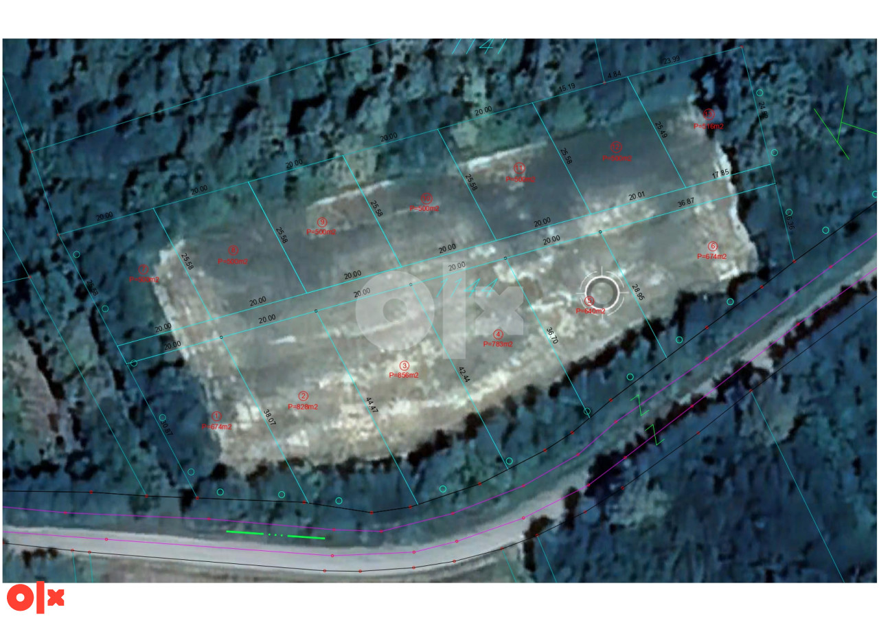 Placevi za vikendice od 500 m2 do 856m2. 2
