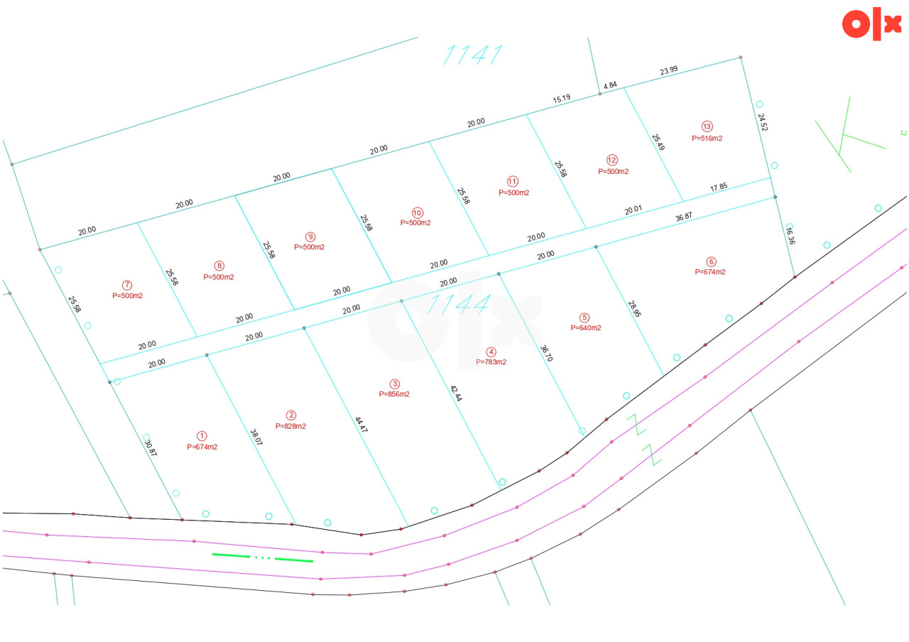 Placevi za vikendice od 500 m2 do 856m2. 3