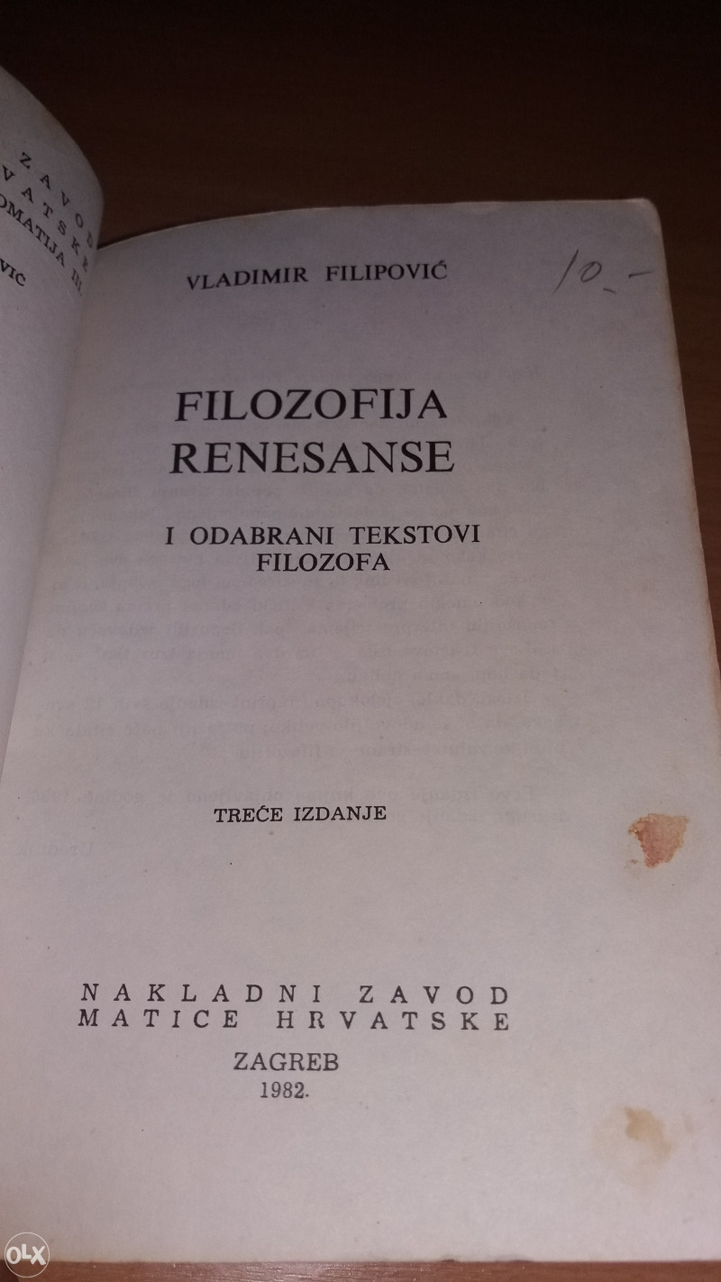 Vladimir Filipović: Filozofija renesanse