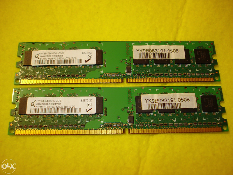 RAM HYS64T64000HU-3S-B 667Mhz DDR2 2X512Mb Memorije