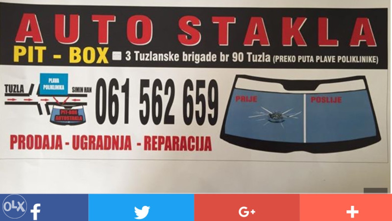 POPRAVKA REPARACIJA Sofersajba sajba Auto stakla Tuzla