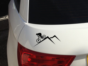 Auto naljepnica DOWN HILL 1 BIKE naljepnice stikeri