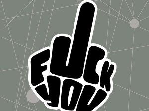 Auto naljepnica FU*K YOU HAND RUKA naljepnice stikeri