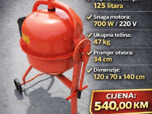 LIMEX MJEŠALICA ZA BETON 125L