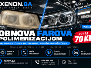 POLIRANJE POLIMERIZACIJA FAROVA XENON.BA 70KM 2 FARA
