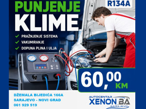 PUNJENJE AUTO KLIME 60KM R134a XENON.BA NEDŽARIĆI