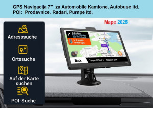 Navigacija GPS 7" sa osjetljivim touch LCD, 256MB 2024