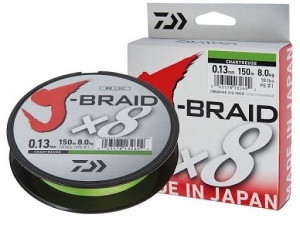 Daiwa J-BRAID X8 0.10mm 150m CHARTREUSE 12750-010