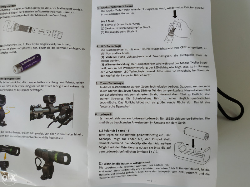 Canwelum High-power CREE LED lampa+18650 punjač
