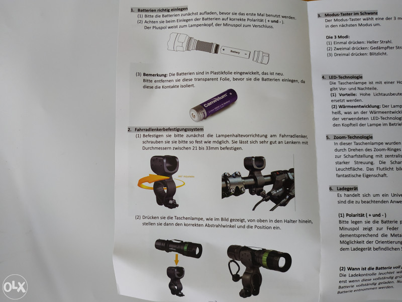 Canwelum High-power CREE LED lampa+18650 punjač