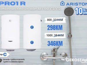 Ariston kombinovani bojler PRO 1R VTS-lijevi 80l /AKCIJA -10%
