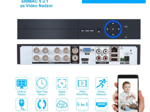 DVR Hibridni Snimac za AHD i  iP kamere 8CH, HDMI