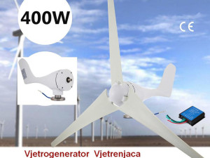 Vjetro generator 400W vjetrenjaca sa kontrolerom