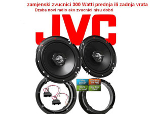 Zvucnici VW Golf 3, 4 , 5 , 6 Passat B6-7 Skoda JVC 300 Watti