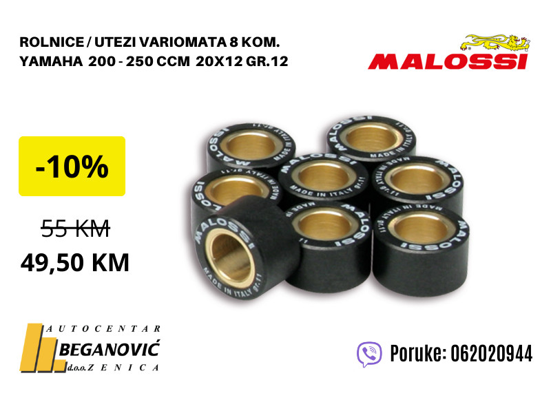 Rolnice/utezi variomata MALOSSI 20x12 8 kom.