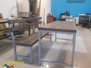 Stolovi i klupe metal drvo