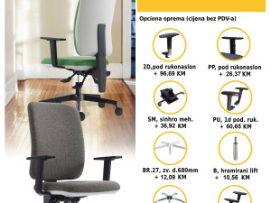 M 206 CRNA KANCELARIJSKA STOLICA OSNOVNI MODEL