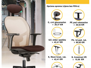 M 243 CRNA KANCELARIJSKA STOLICA OSNOVNI MODEL
