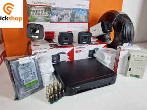 POVOLJNO HIKVISION 4 KAMERE 2MP NOC U BOJI VIDEO NADZOR ugradnja