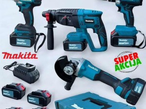 MAKITA AKU SET 4u1 (4x Baterija) Bušilica-Brusilica-Hilti-Odvijač